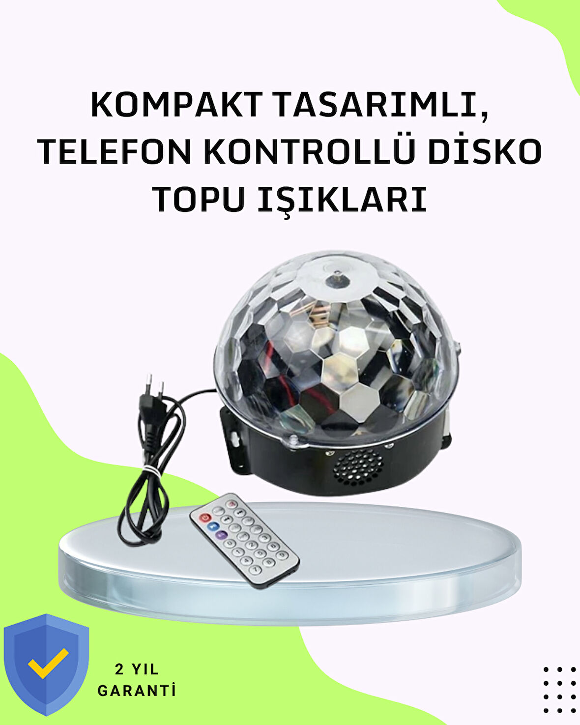 Ev Ve Parti İçin Masaüstü Bluetooth Disko Topu Işık Gösterisi