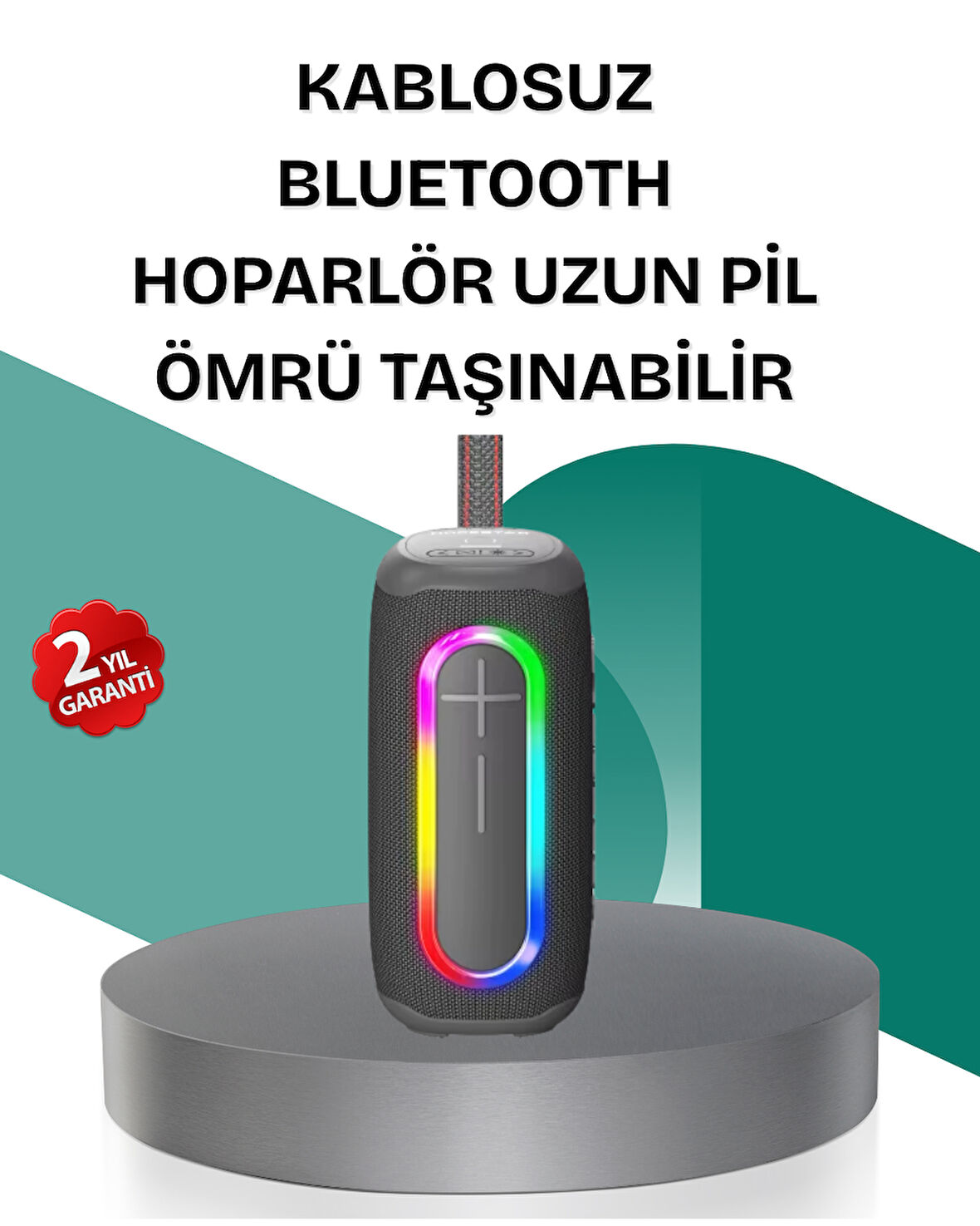 Renkli Led Işıklı Kablosuz Hoparlör Ip67 Sertifikalı