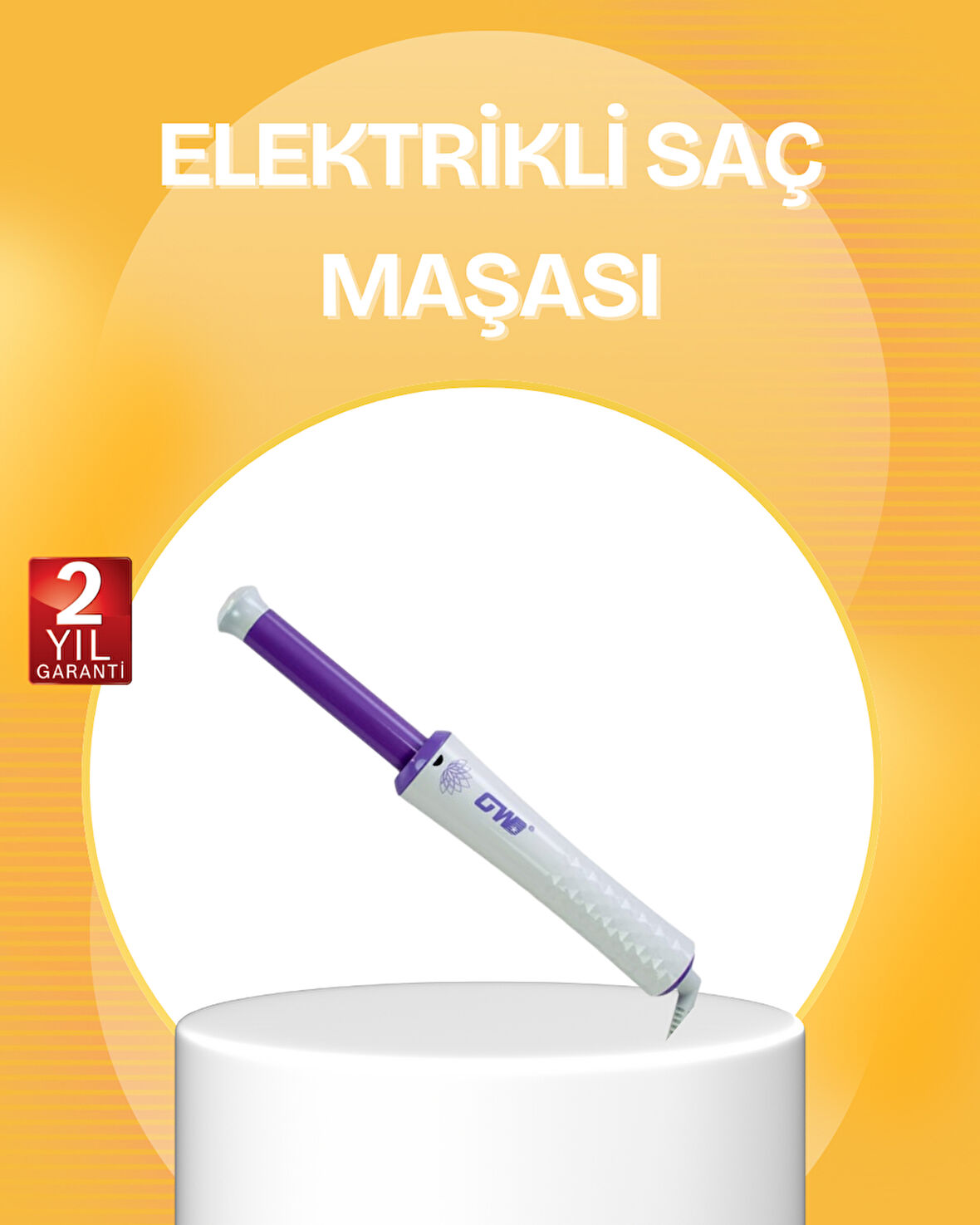 Gw Taşınabilir Saç Maşası – Tourmaline Seramik, Negatif İyon Teknolojisi