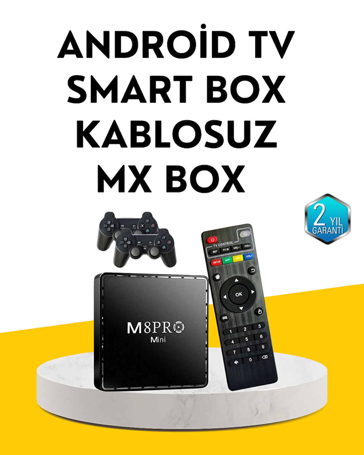 M8Pro Android Tv Box Ve Oyun Konsolu – 10K Hd Görüntü