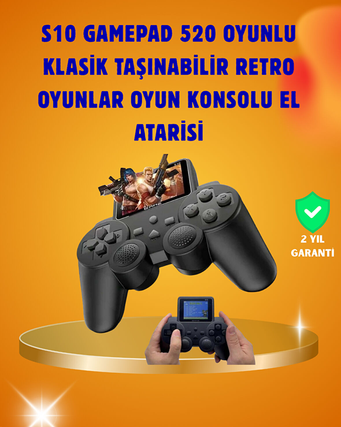 Çocuklar Ve Yetişkinler İçin Uygun 500 Oyunlu Taşınabilir Mini El Konsolu