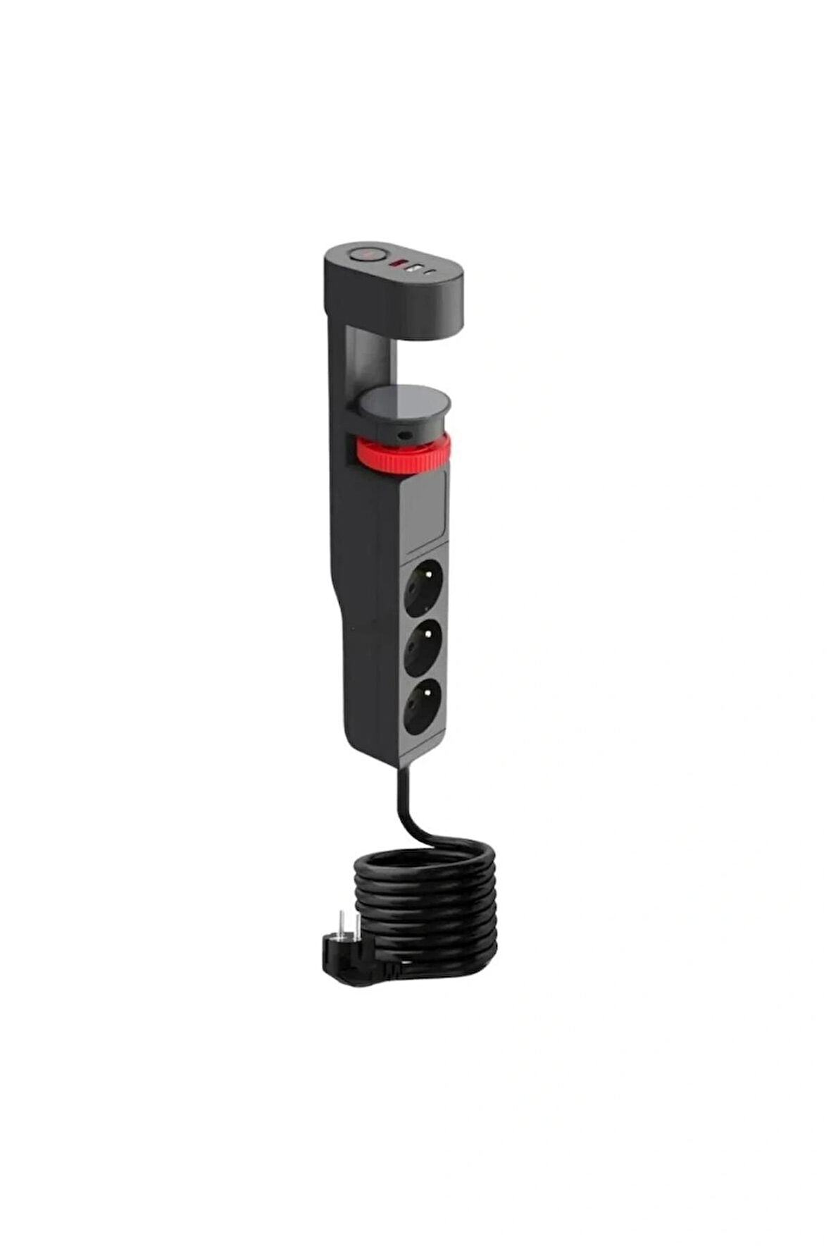 Akım Korumalı Priz | 3 Priz + 2 USB + 1 Type-C | 1.8m Kablo | Anahtarlı