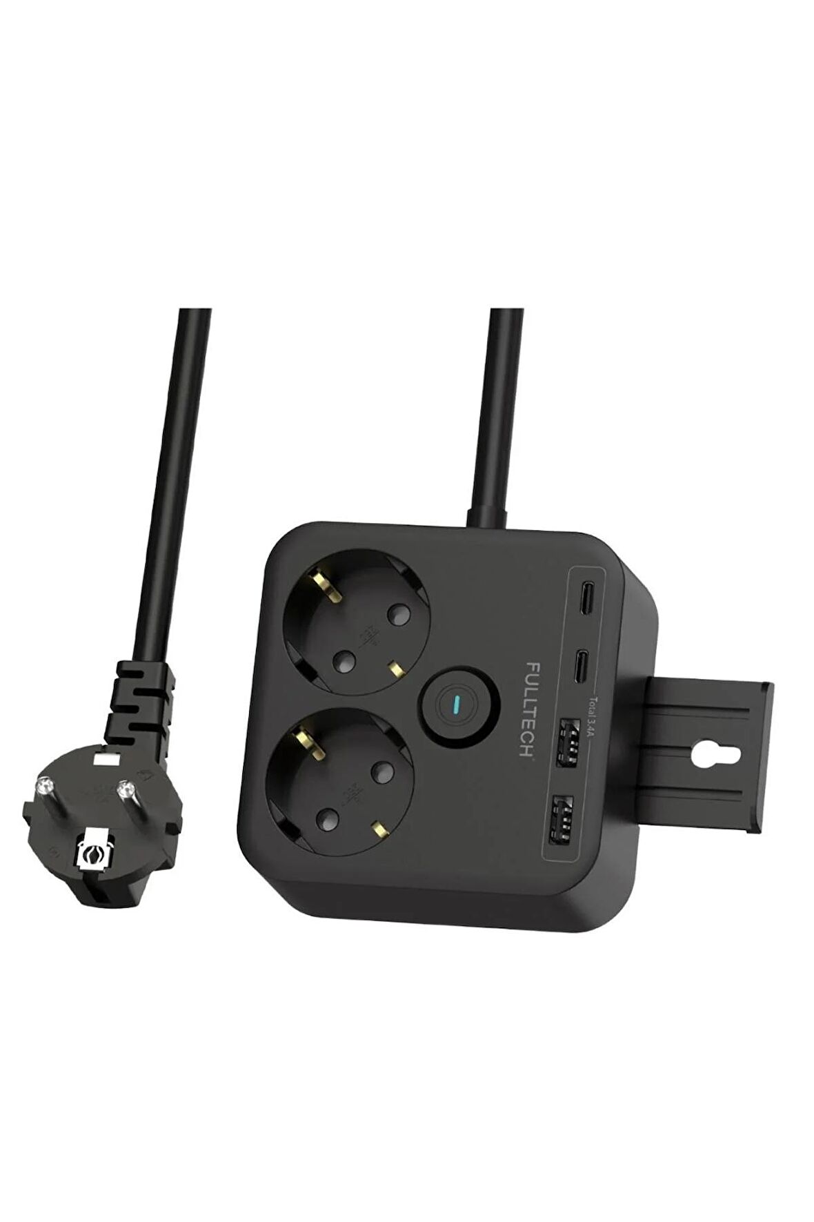 Vothoon Termal Akım Korumalı Isıya Dayanıklı 2'li Duvar Tipi Priz 2x Usb 2x Type-C 