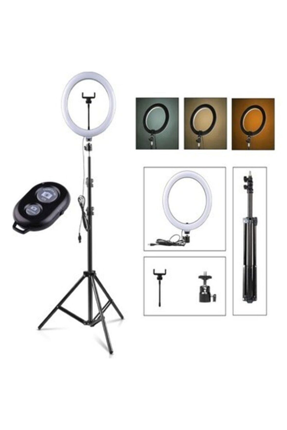 12 Inç Ring Light Stüdyo Kuaför Makyaj Kit Uzaktan Çekim Özellikli 12'' Led Işık Yüksek Performans