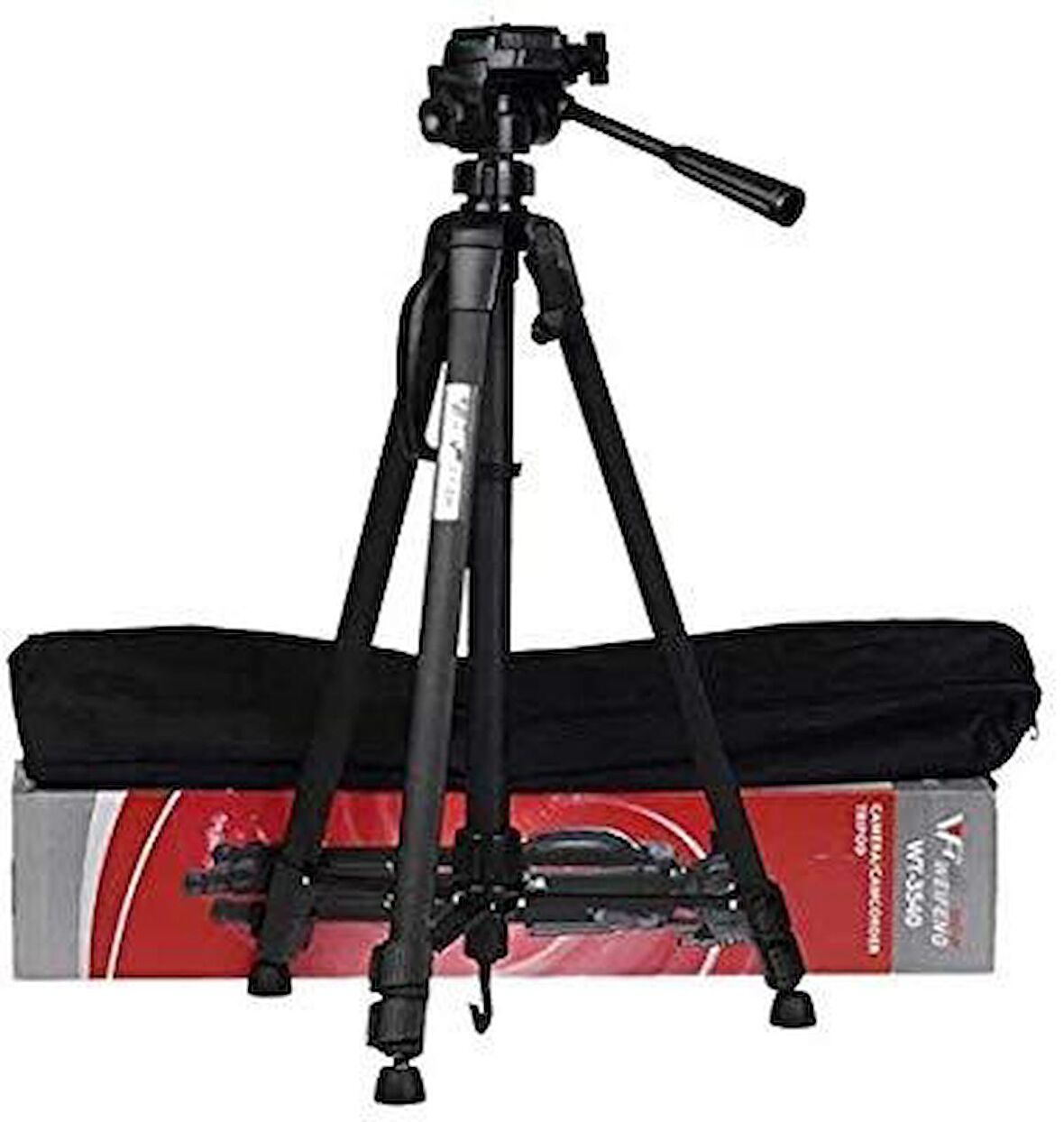 WT-3540 157cm Profesyonel DSLR Tripod 5kg Kapasite Canon Nikon Sony 5KG Kap Telefon Tutuculu