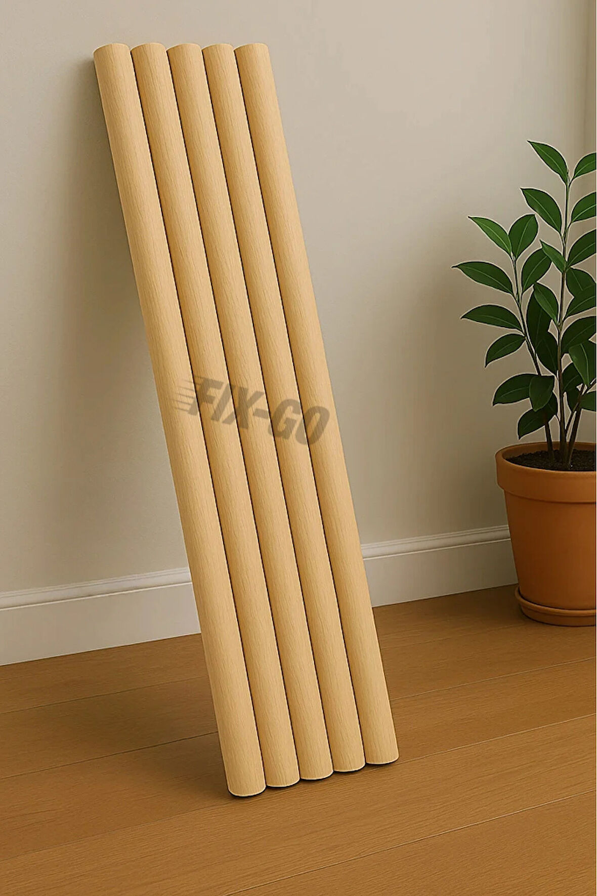 20 cm Uzunluk 25 mm Kalınlık Ahşap Pürüzsüz Yuvarlak Çubuk, Çok Amaçlı, Sağlam, Hobi Çubuğu