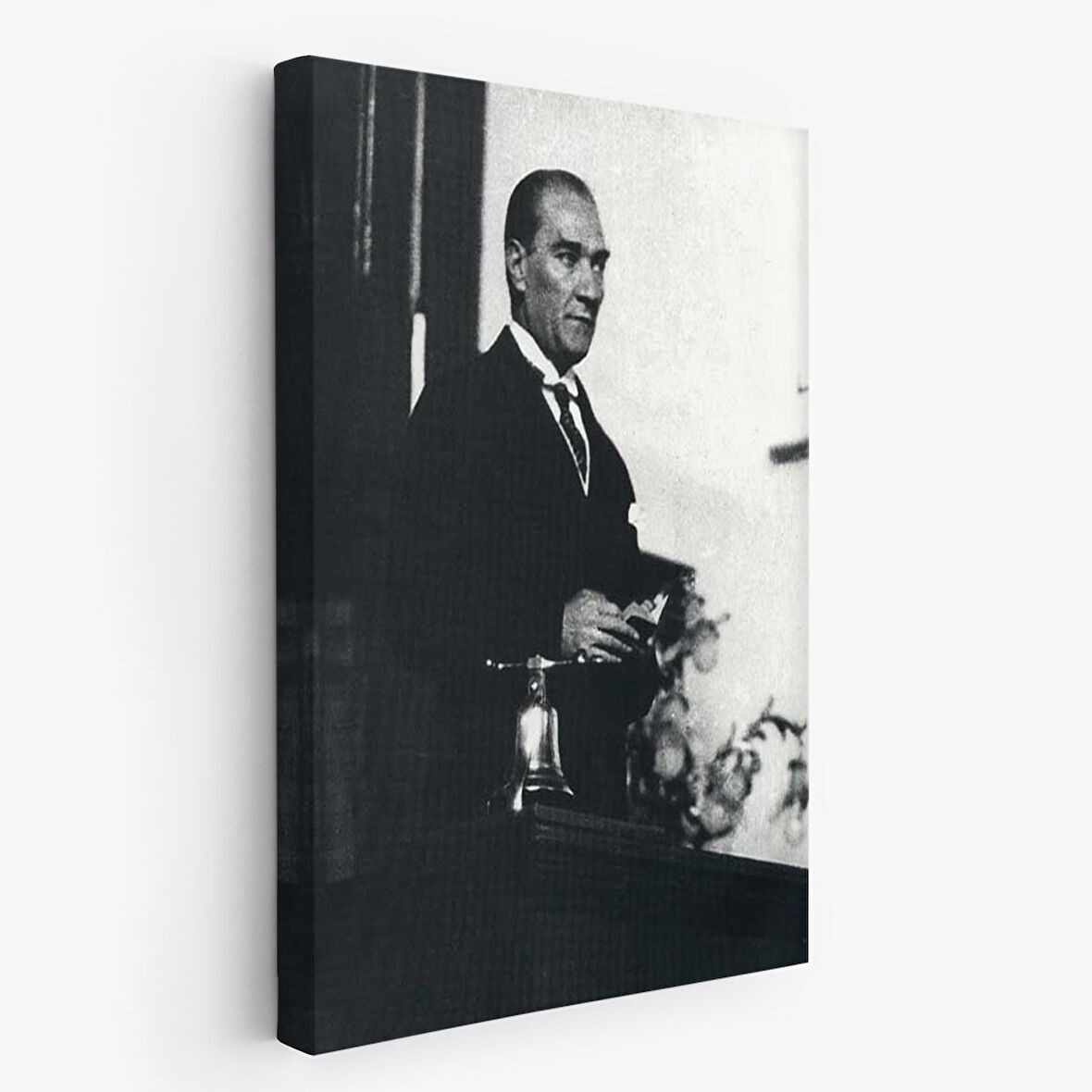 Atatürk Portre Tablosu Mustafa Kemal Atatürk Dikdörtgen Dekoratif Kanvas Tablo-FY-148