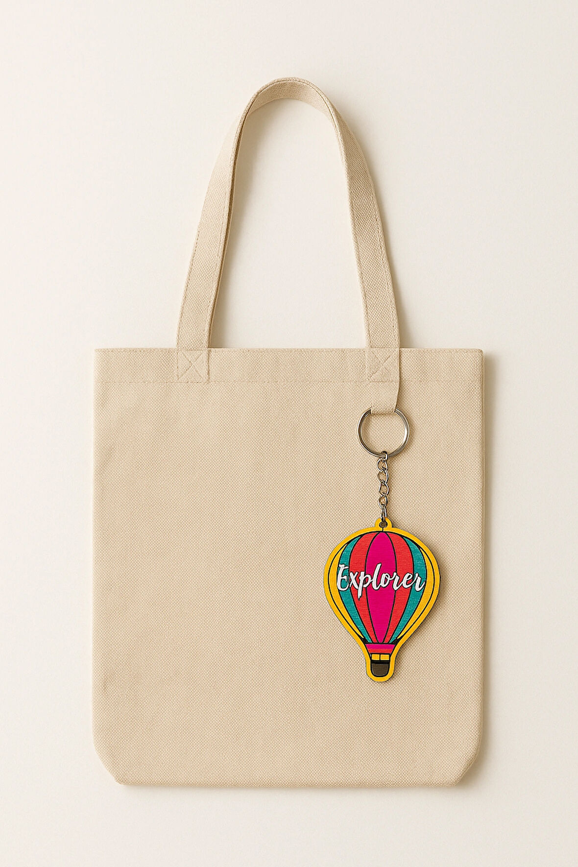 Renkli Balon Tasarımlı Explorer Anahtarlık – Çanta Süsü ve Hediyelik Aksesuar