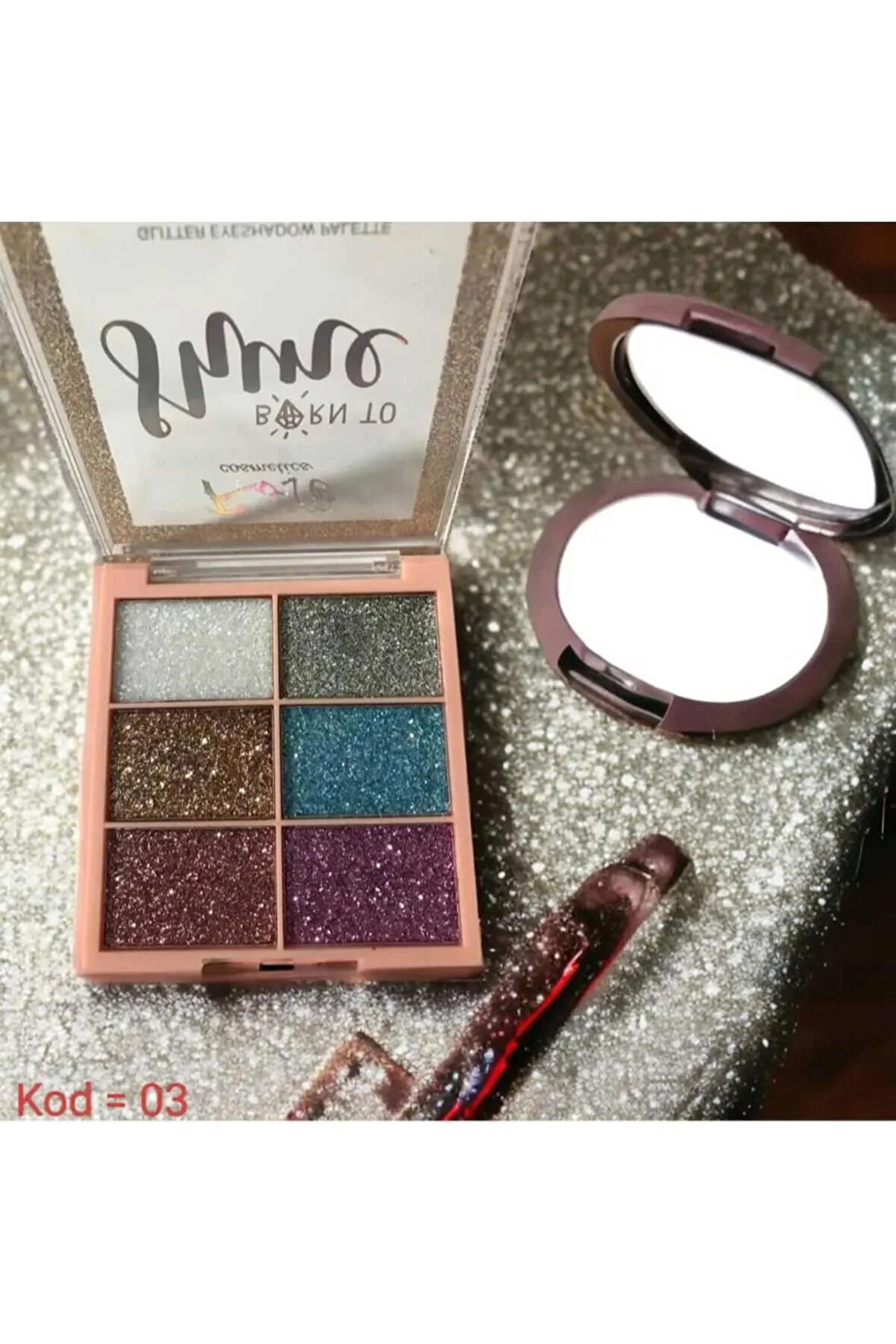 Glitter Powder 6'lı Far Seti