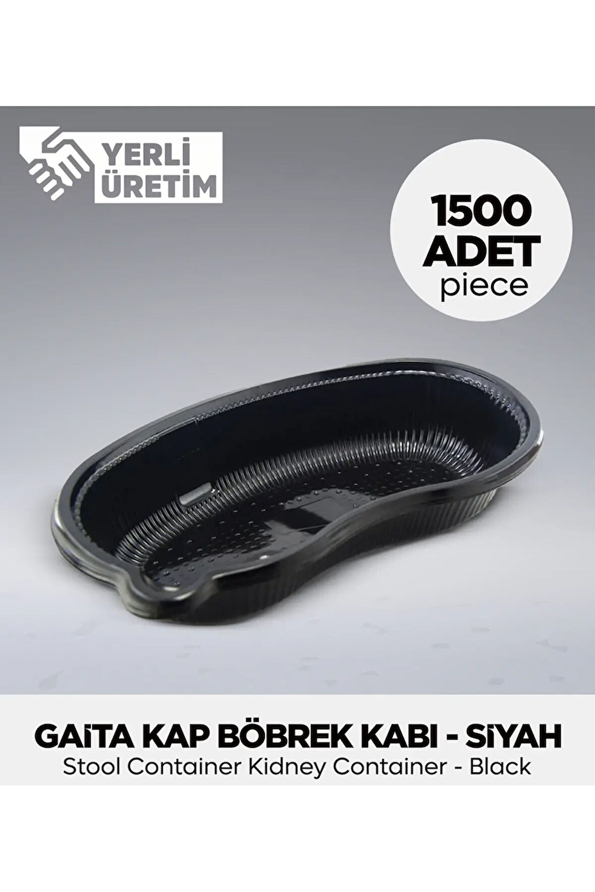 Gaita Kap Böbrek Kabı - Siyah - 1.500 Adet