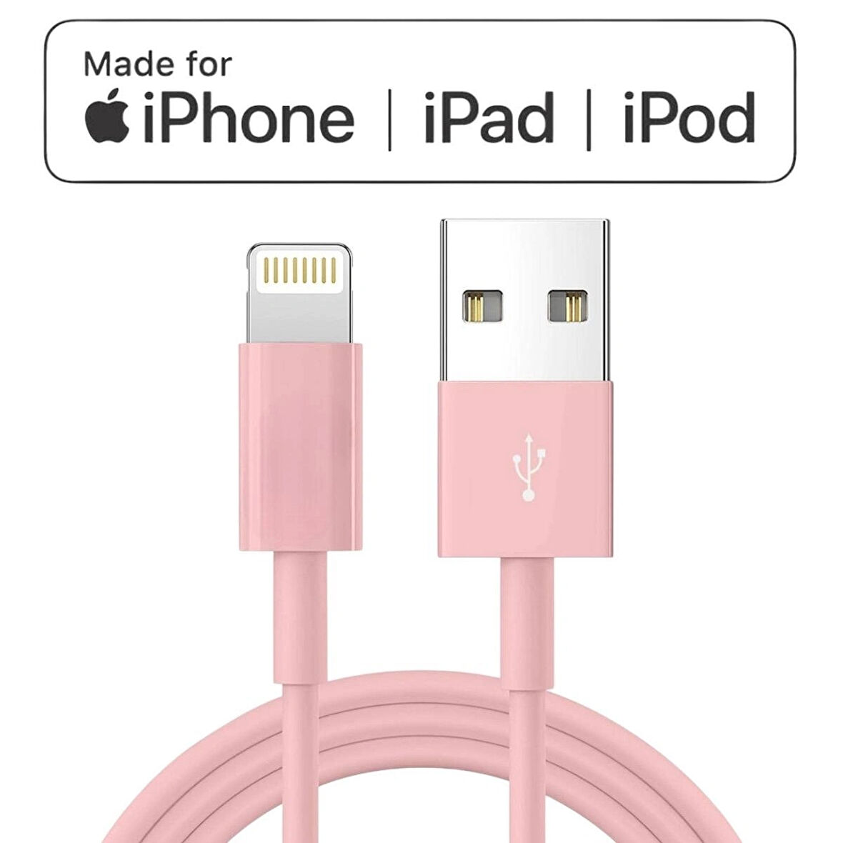 Iphone Uyumlu Rose Altın Hızlı Şarj-data Aktarım Kablosu (8 Pin Lighting Kablo-1 Metre)