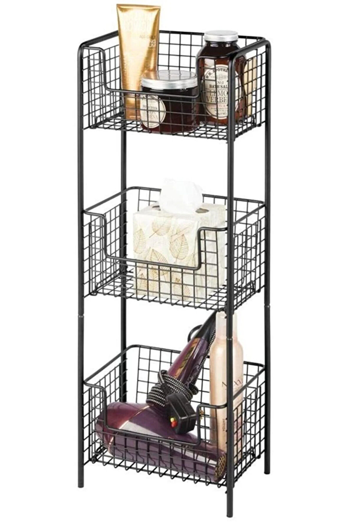 Çok Amaçlı 3 Katmanlı Dikey Banyo Raf Ünitesi