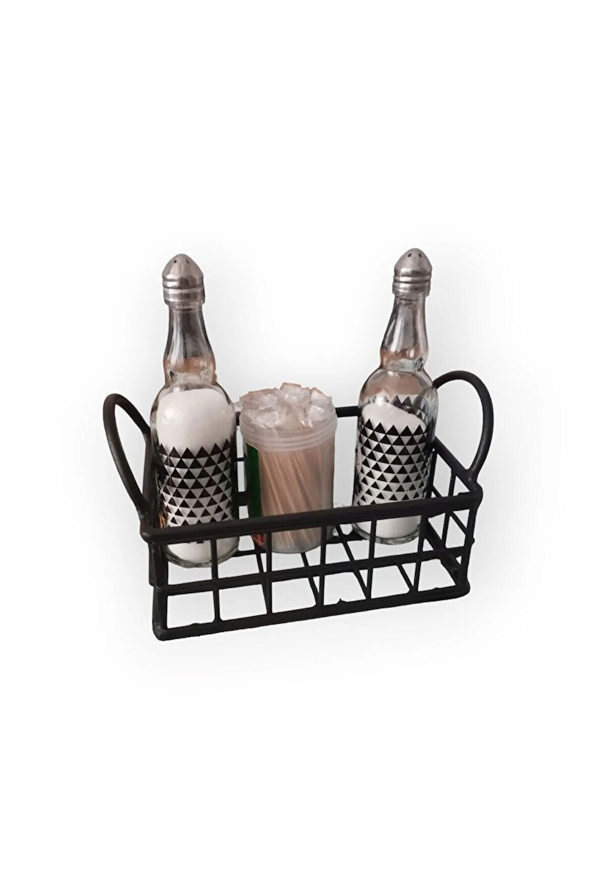 (15x10) Asortik Çok Amaçlı Dekoratif Tekli MİNİ BOY Rüstik Tel Sepet (YENİ)