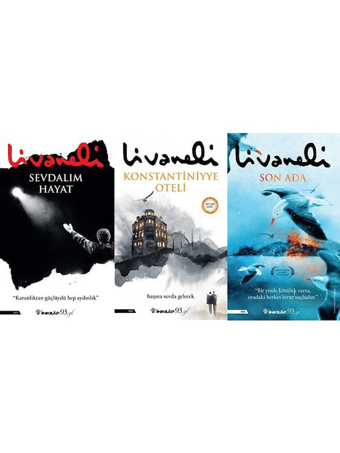 Zülfü Livaneli 3 Kitap Set (Sevdalım Hayat, Konstantiniyye Oteli, Son Ada)