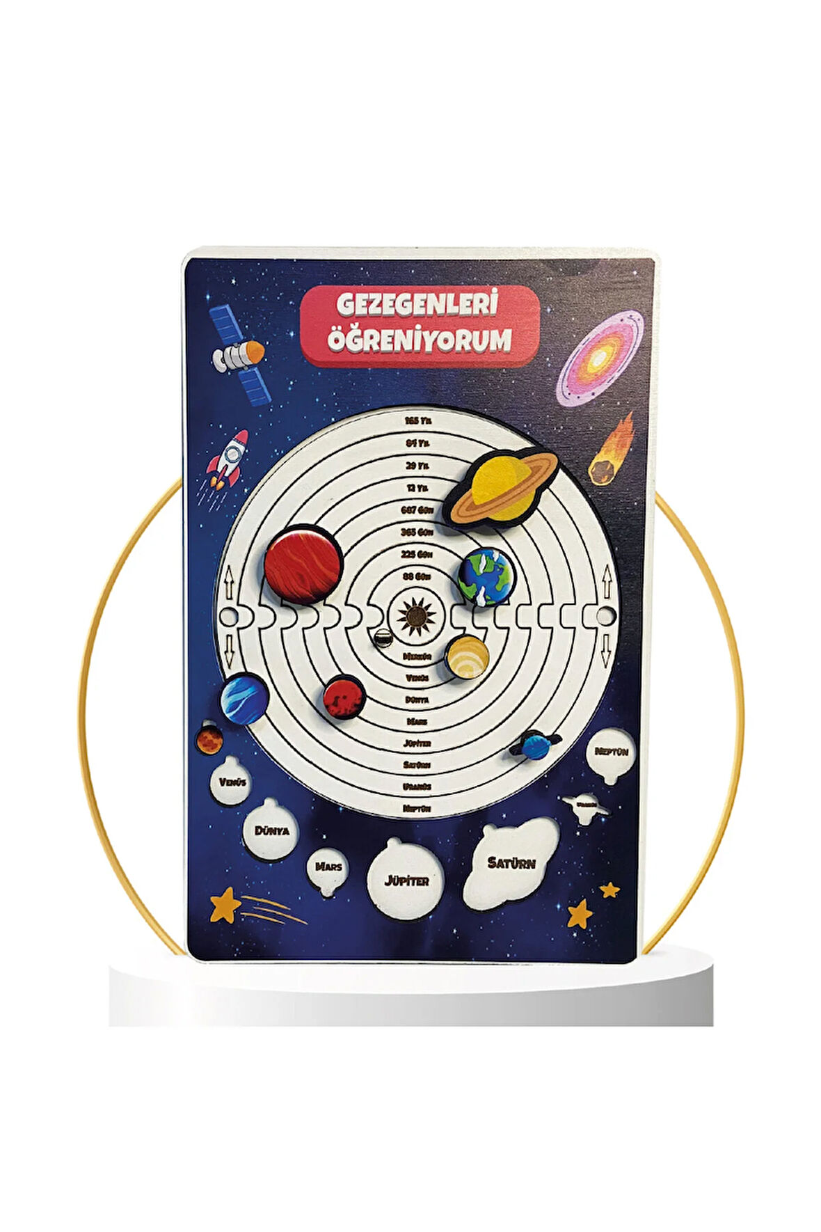 Güneş Sistemimiz Eğitici Öğretici Geliştirici Okula Katkı Okul Öncesi Eğitici Oyuncak Ahşap