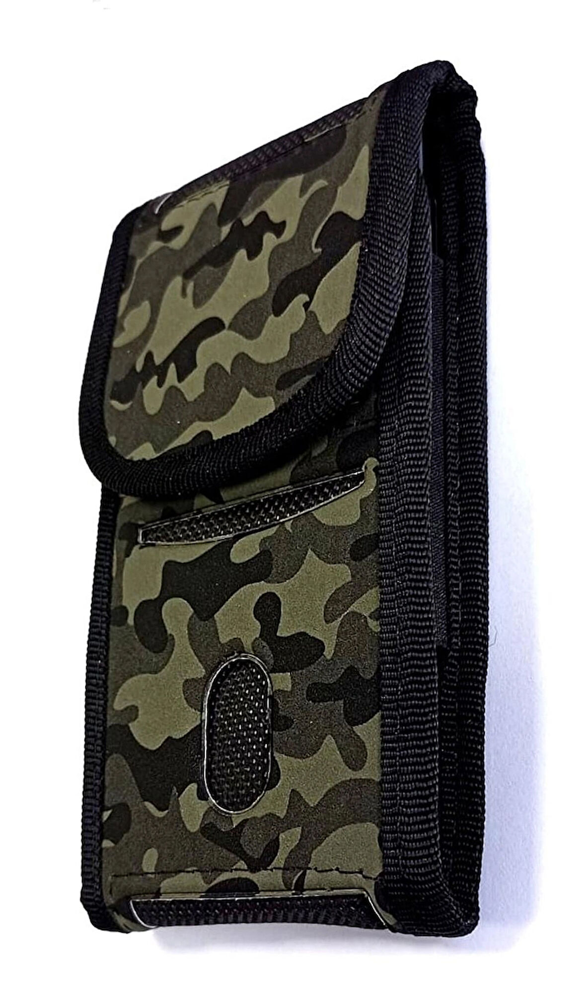 Kemere Takılan Askeri Desenli Dik Kılıf Büyük Boy Cırtlı Kumaş 17x8 Cm