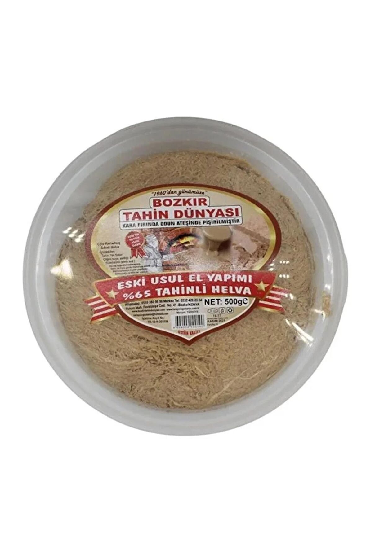 BOZKIR TAHİN DÜNYASI El Yapımı Eski Usül Helva 500 Gr.