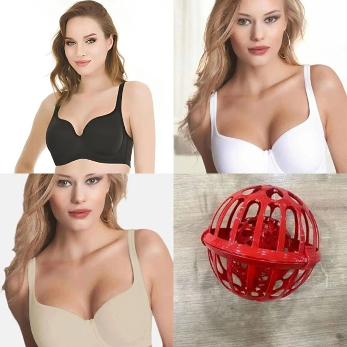 MissAyza Ultra Soft Toparlayici Telli̇ C Cup Sütyen. Avantajli Paket Yikama Topu Hedi̇yeli̇