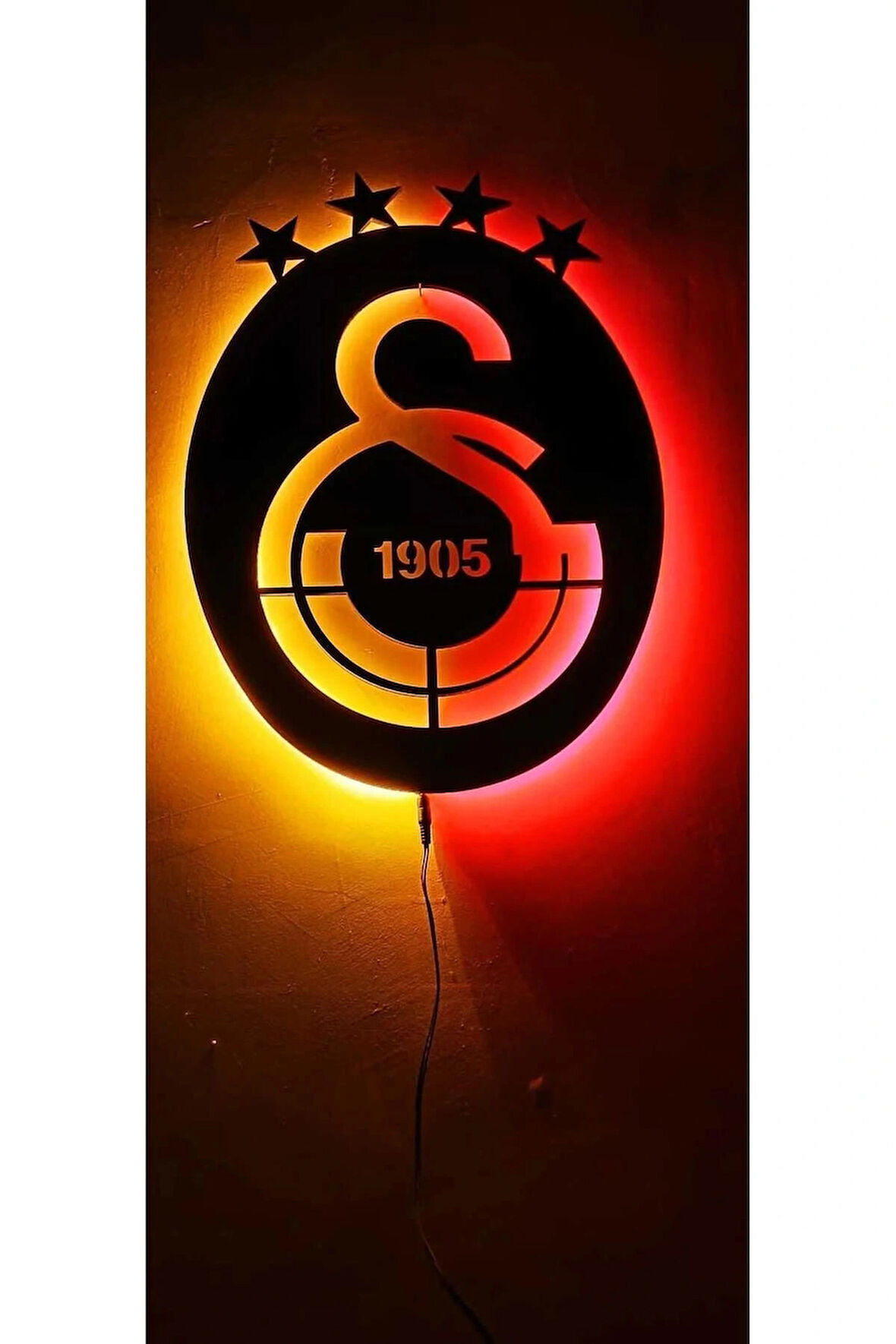 Galatasaray LED Işıklı Mdf Duvar Dekoru - 1905 Taraftar Tasarımı