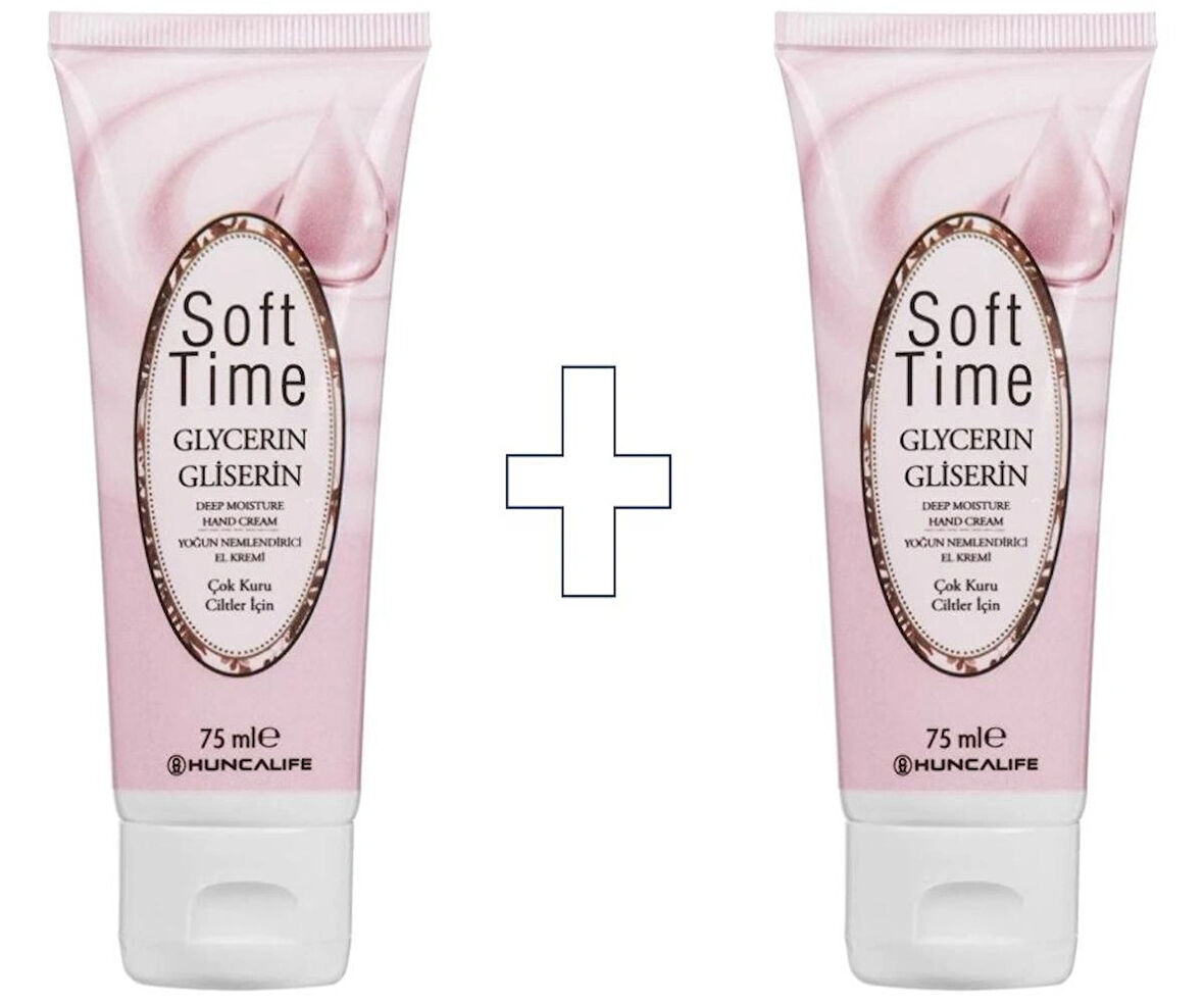 Soft Time Gliserinli, Yoğun Nemlendiricili 2 ADET El Kremi 75 ml