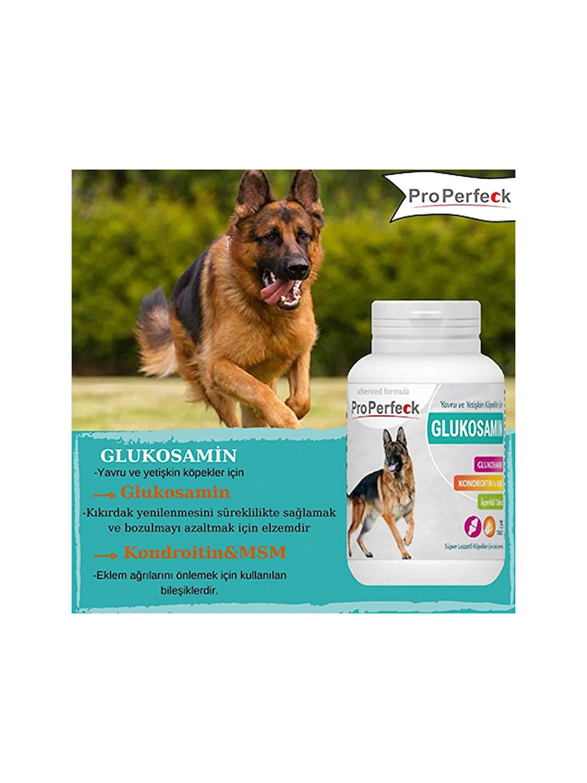 PRO PERFECK KÖPEK GLUKOSAMIN 75 TABLET