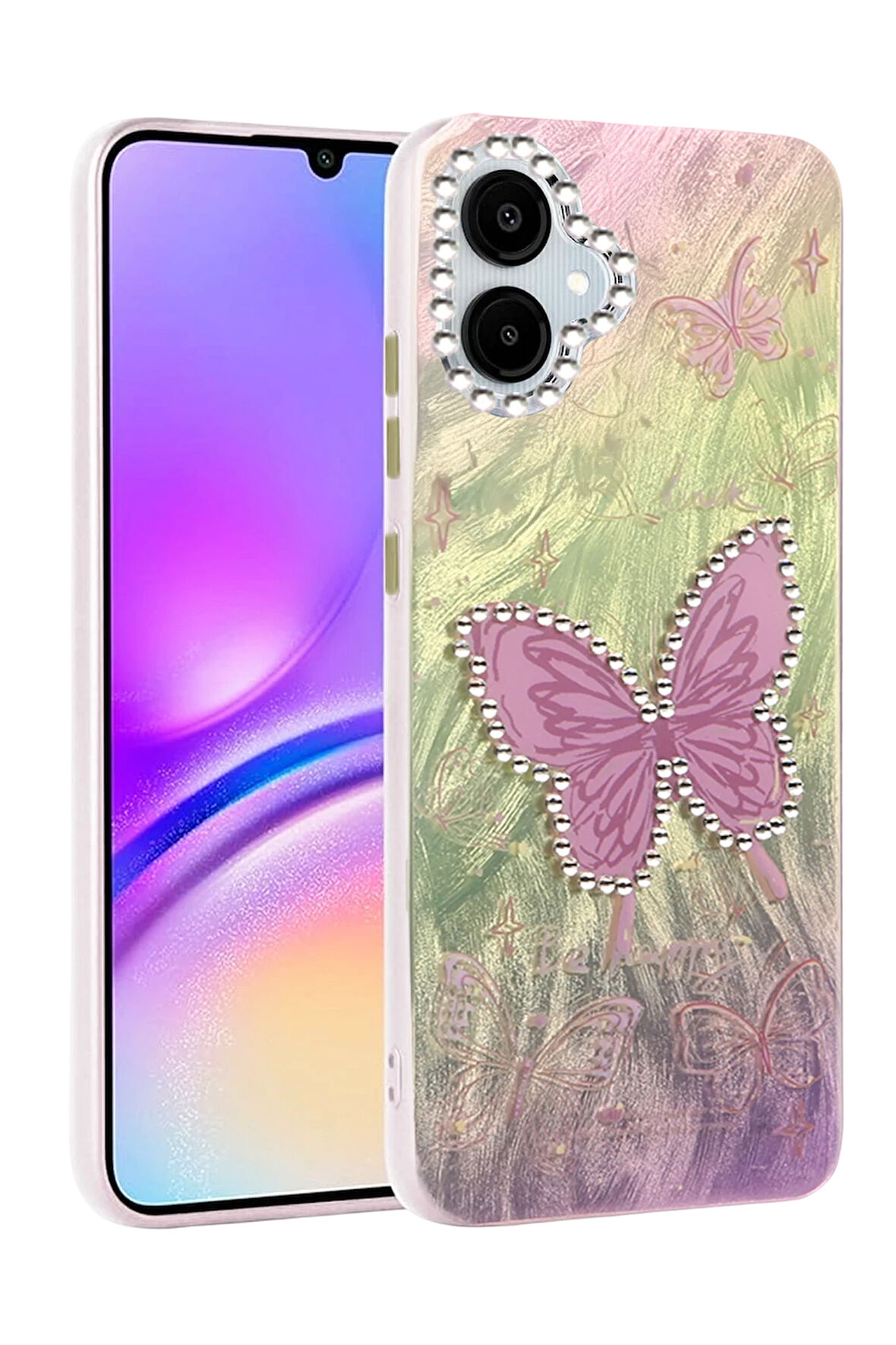 Samsung Galaxy A06 Kılıf Parlak Desenli Taşlı Azn-Blade