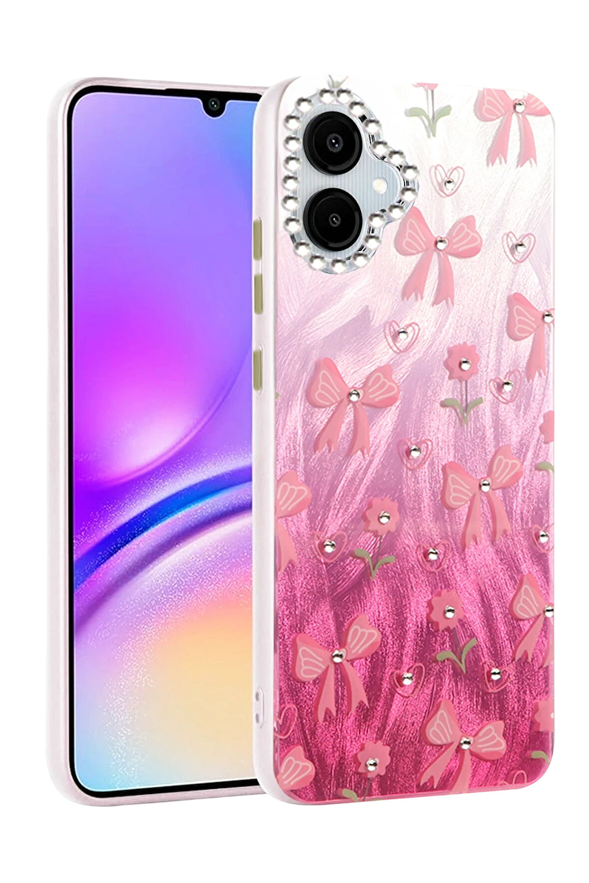 Samsung Galaxy A06 Kılıf Parlak Desenli Taşlı Azn-Blade