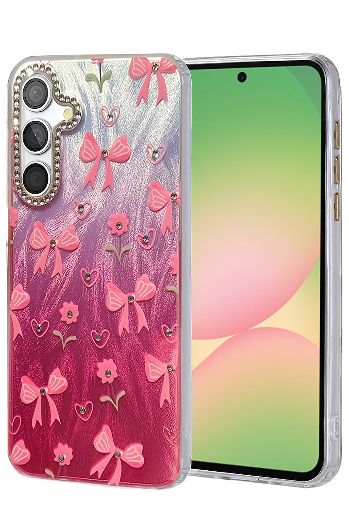 Samsung Galaxy A36 Kılıf Parlak Desenli Taşlı Azn-Blade