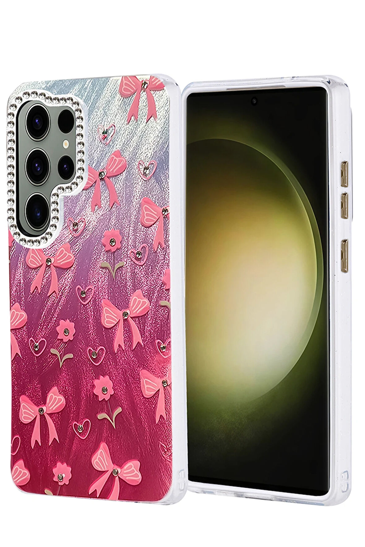 Samsung Galaxy S24 Ultra Kılıf Parlak Desenli Taşlı Azn-Blade