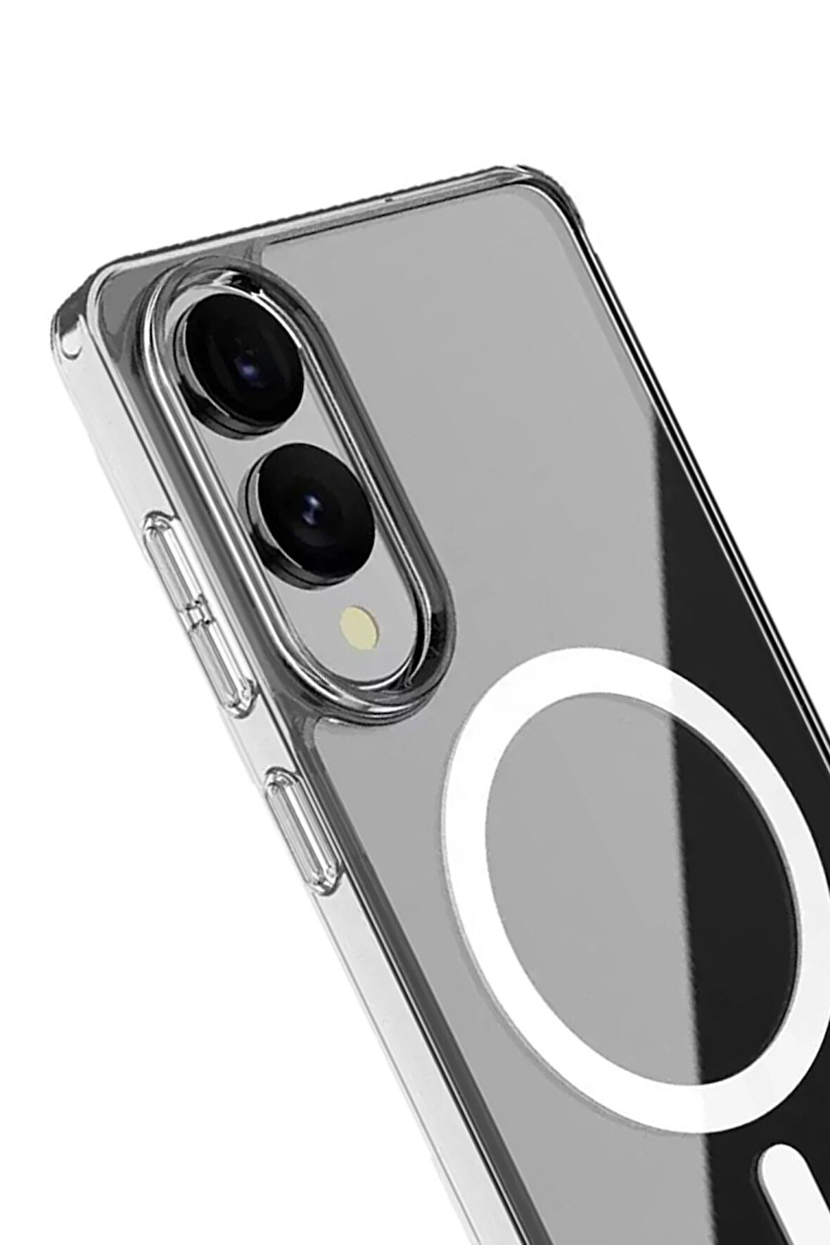 Samsung Galaxy S25 Edge Kılıf Wireless Şarj Destekli Şeffaf Azn-Magneticsafe
