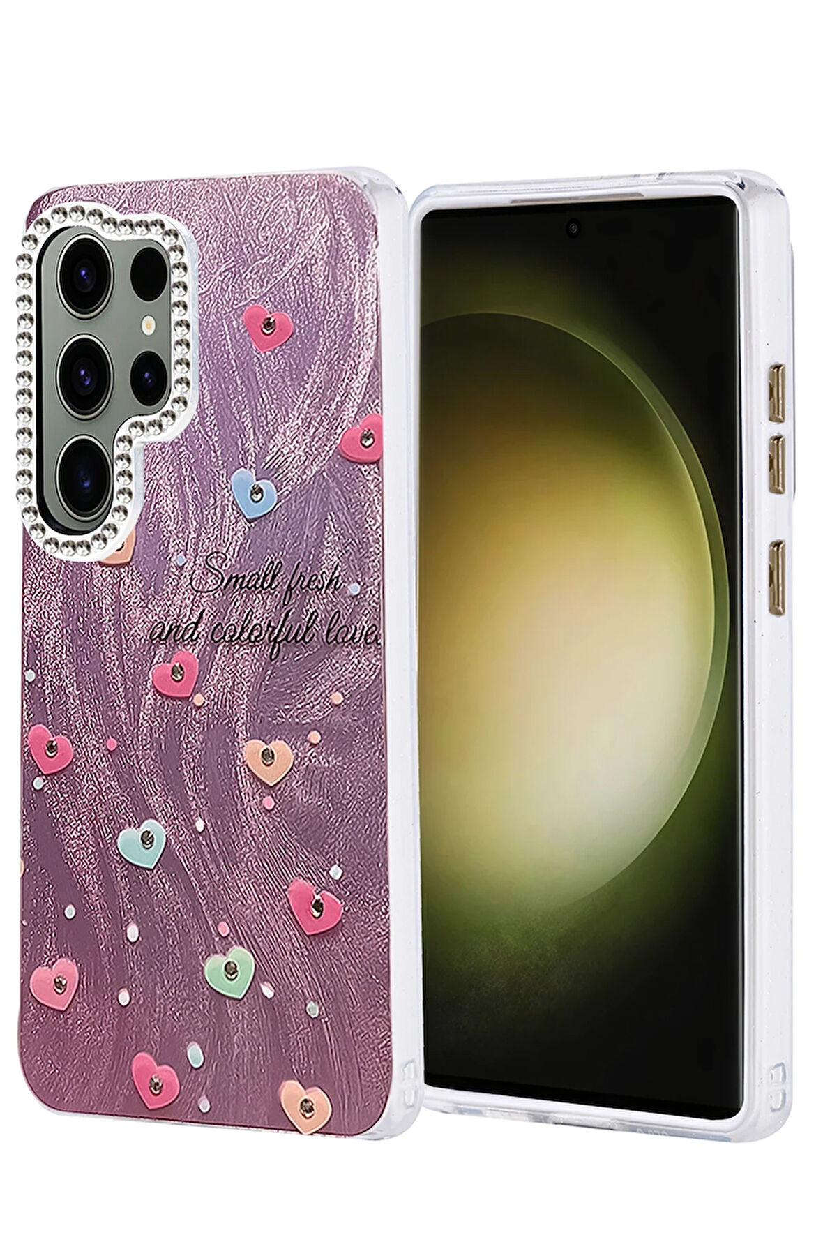 Samsung Galaxy S25 Ultra Kılıf Parlak Desenli Taşlı Azn-Blade