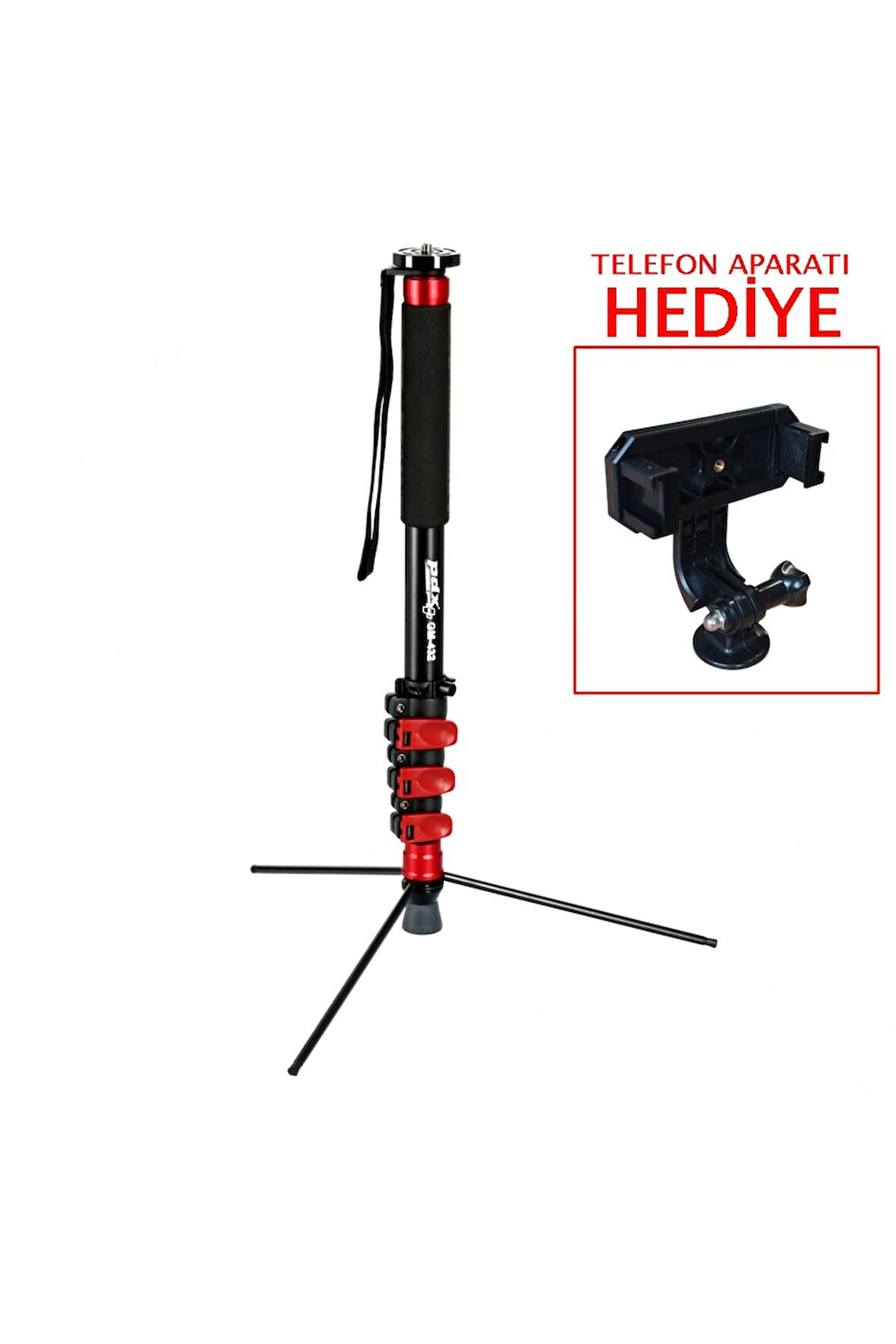 PRO GM 432 Ayaklı Monopod (Telefon Aparatı Hediye)