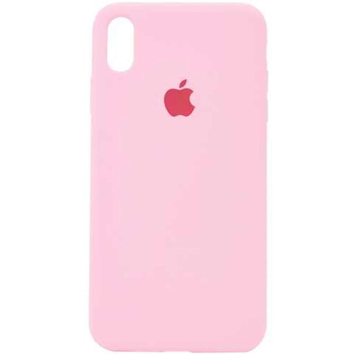 iPhone X ve XS Uyumlu İçi Kadife Logolu Silikon Lansman Kılıf