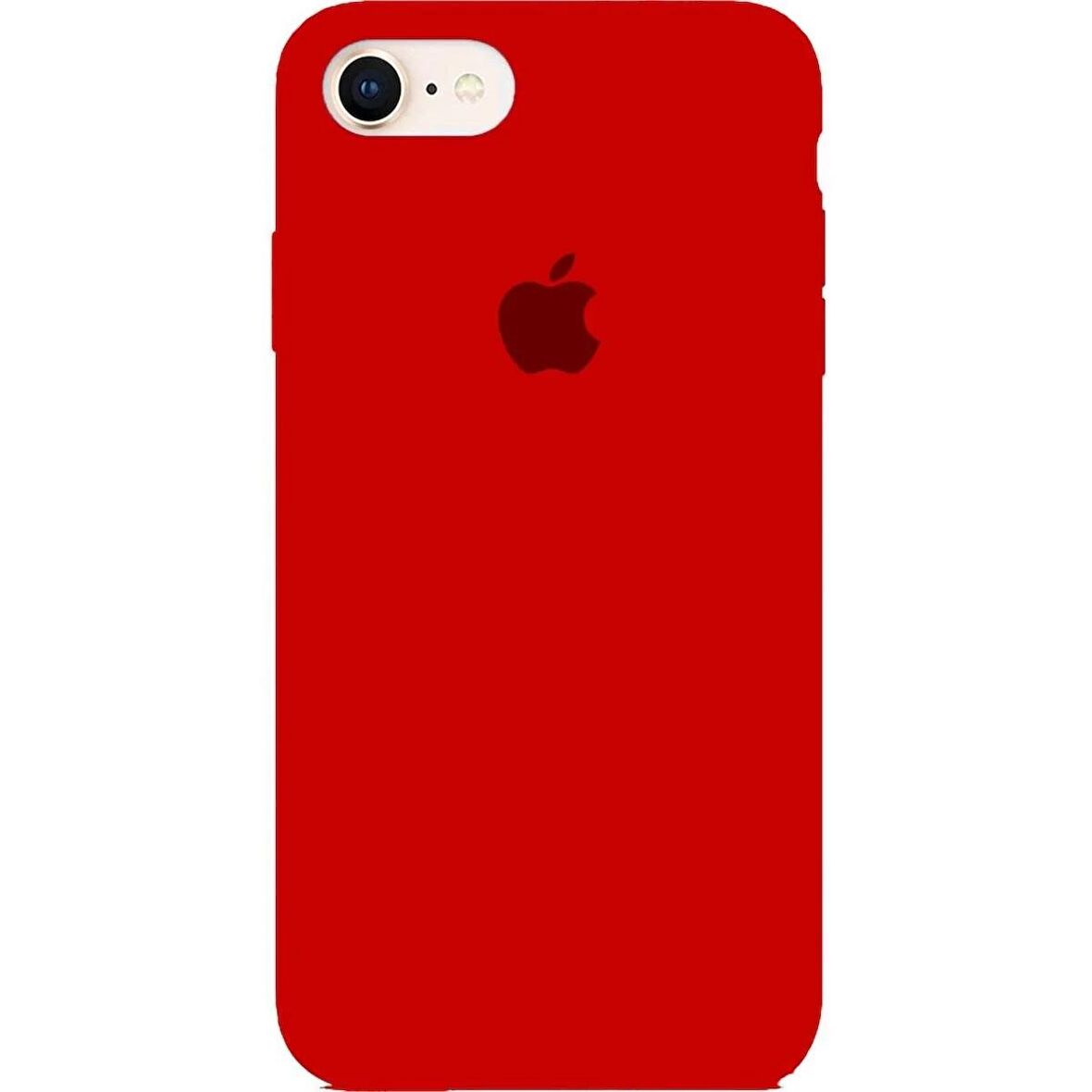 iPhone 7 ve 8 Uyumlu İçi Kadife Logolu Silikon Lansman Kılıf