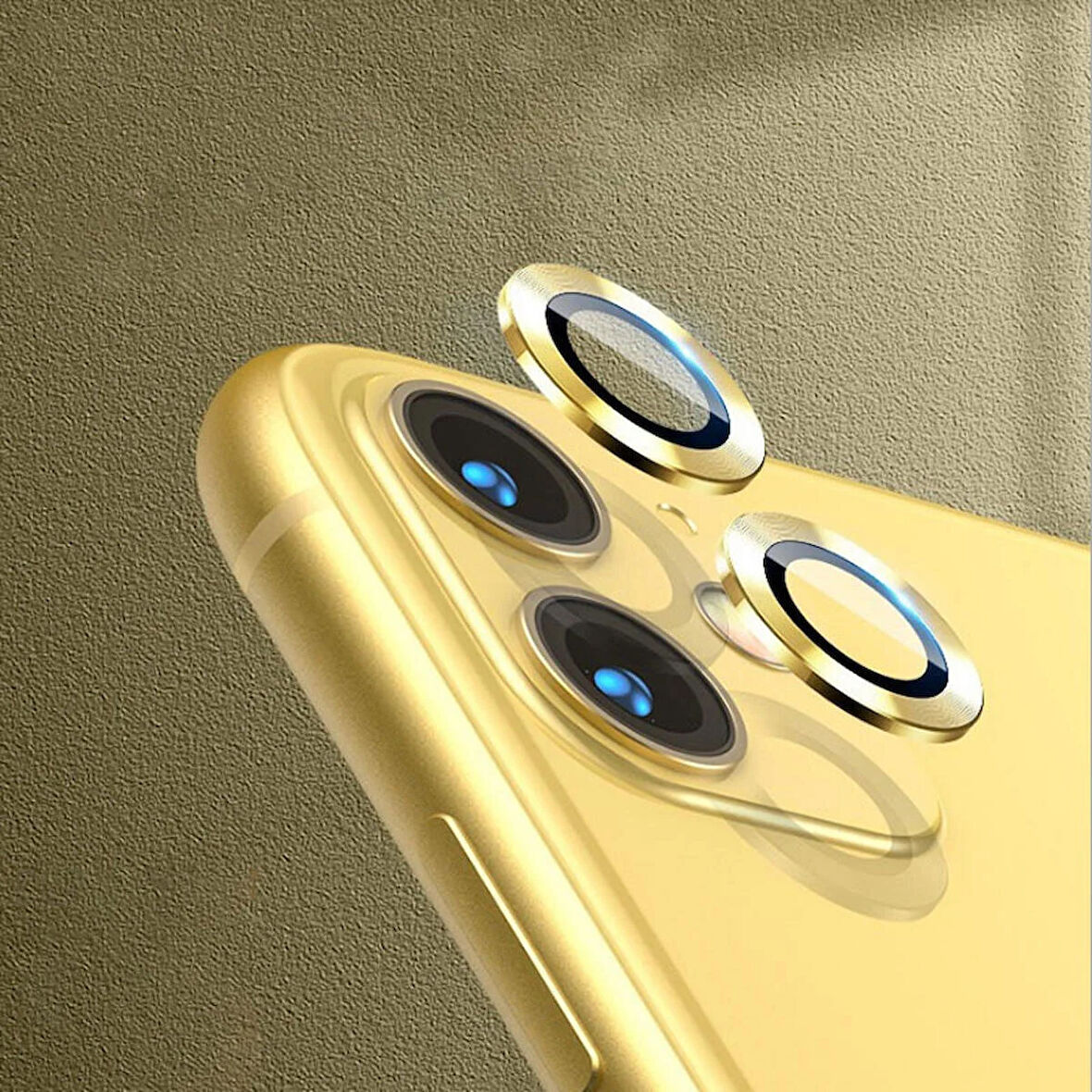 iPhone 12 Uyumlu Metal Çerçeveli 2'li Kamera Lens Koruyucu