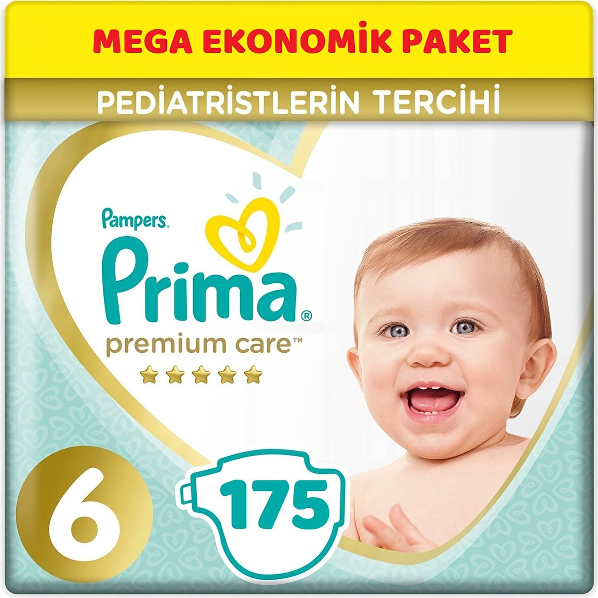 Prima Premium Care Bebek Bezi Beden:6 (13+Kg) Extra Large 175 Adet