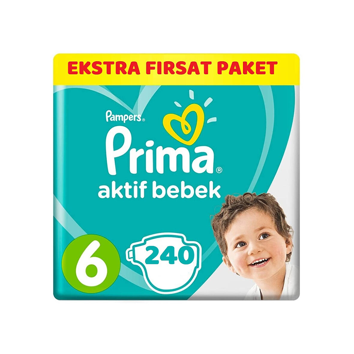 Prima Bebek Bezi Beden:6 (13-18Kg) Extra Large 240 Adet
