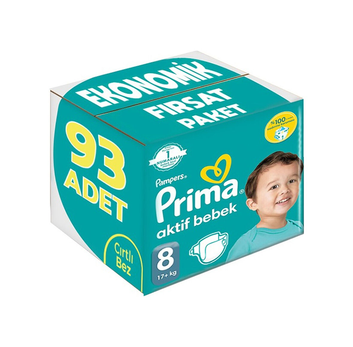 Prima Bebek Bezi Beden:8 17+kg Xxx Large 93 Adet 8 Numara