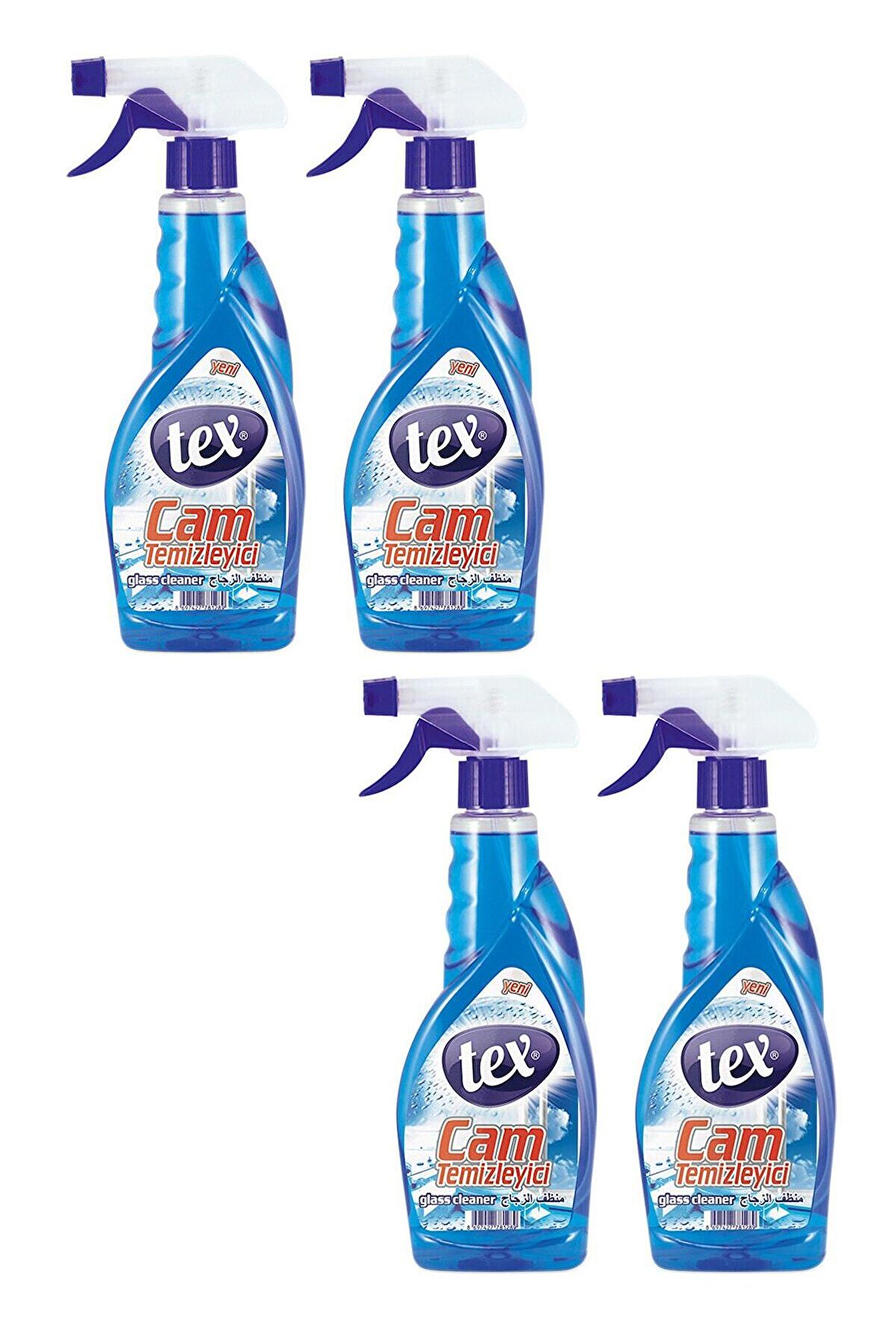 Tex Cam Temizleyici Sprey 750 Gr 4'lü Set