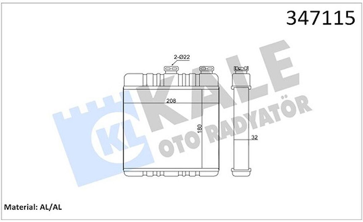KALORİFER RADYATÖRÜ 347115 ASTRA-G ZAFIRA-A ZAFIRA-B (BRAZING) 1618142 9117283 GOLD