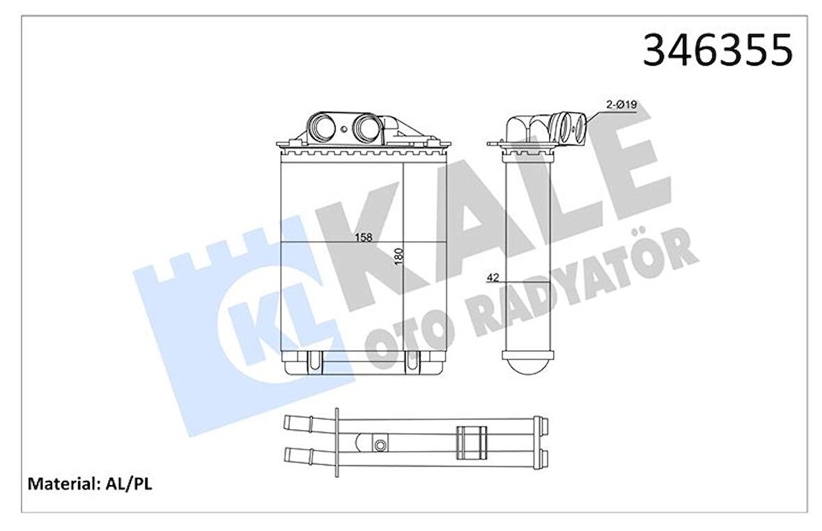 KALORIFER MEKANIK ABARTH 500 500C FIAT 500 500C 500L PANDA KA 77362540 GOLD