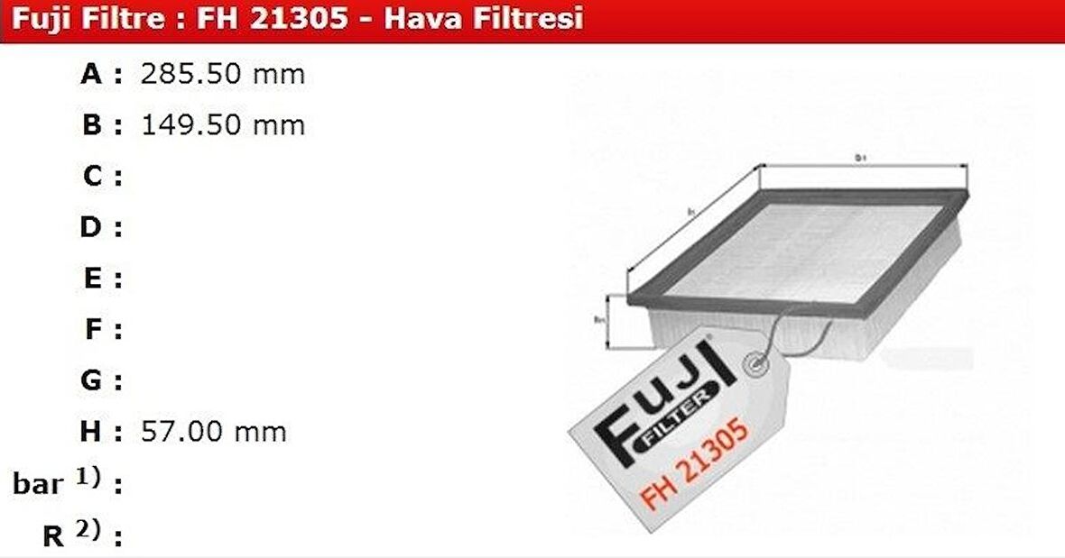 HAVA FILTRESI BMW X5 13721702907 13721742201 GOLD