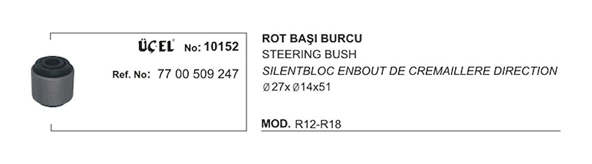 ROT BAŞI BURCU 10152 R12 7700509247 7700509247 GOLD