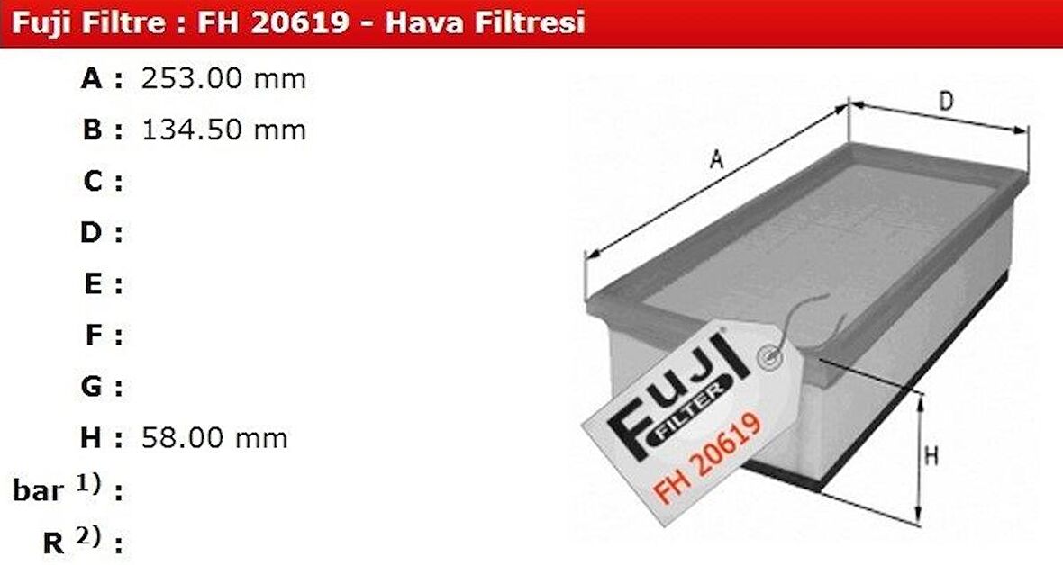 HAVA FILTRESI SCUDO II 1.6 13717806046 1444EQ 1444ER 1444ET GOLD