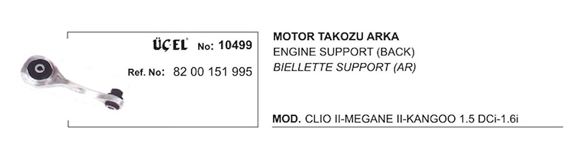 MOTOR TAKOZU ARKA 10499 CLIO-II MEGANE-II KANGO 8200151995 GOLD