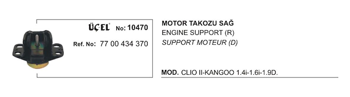 MOTOR TAKOZU 10470 SAĞ CLIO-II KANGO 7700434370 7700434370 GOLD