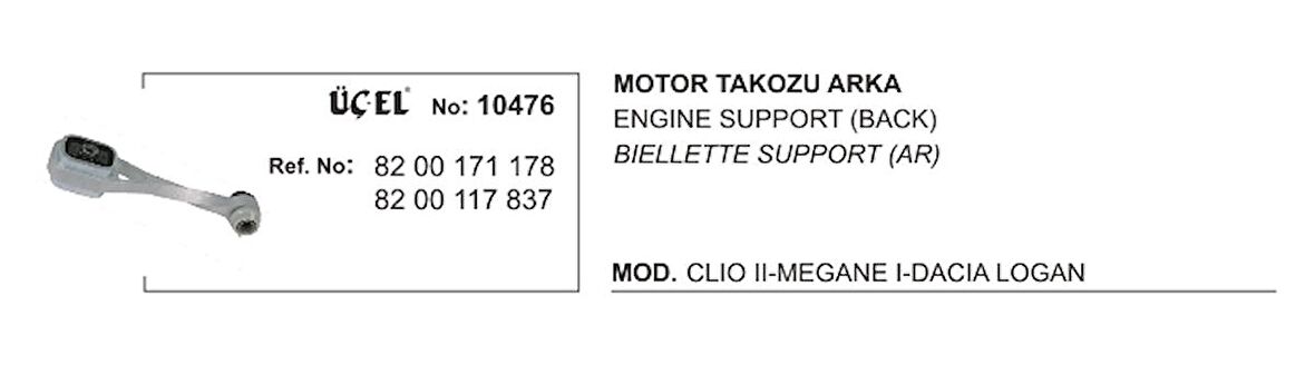 BURGULU MOTOR TAKOZU 10476 CLIO-II KANGO R19 MEGANE-I DACIA LOGAN 8200171178 8200117837 GOLD