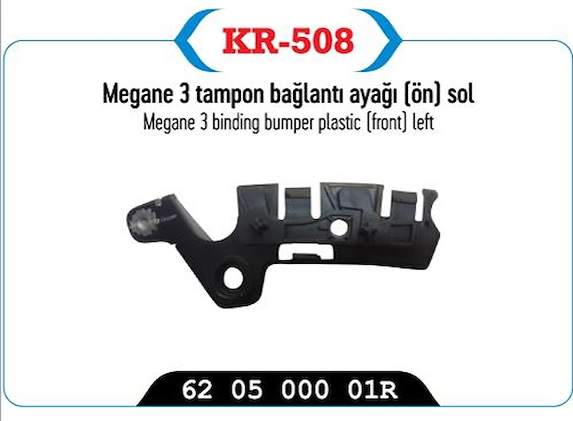 ÖN TAMPON PLASTIK AYAGI SOL MEGANE III 620500001R GOLD