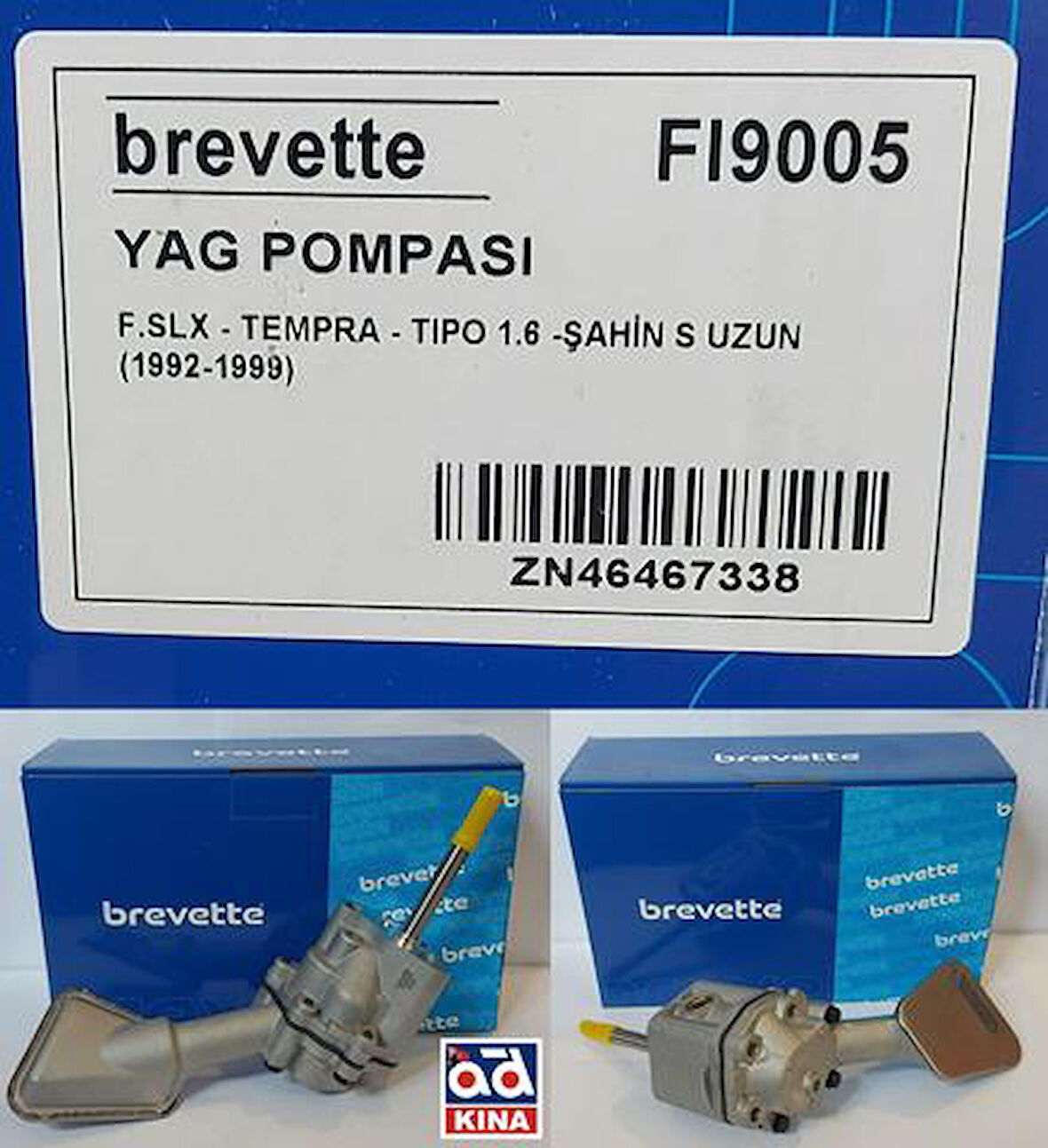 YAĞ POMPASI FI9005 SLX TEMPRA TIPO 1.6 ŞAHİN S UZUN GOLD