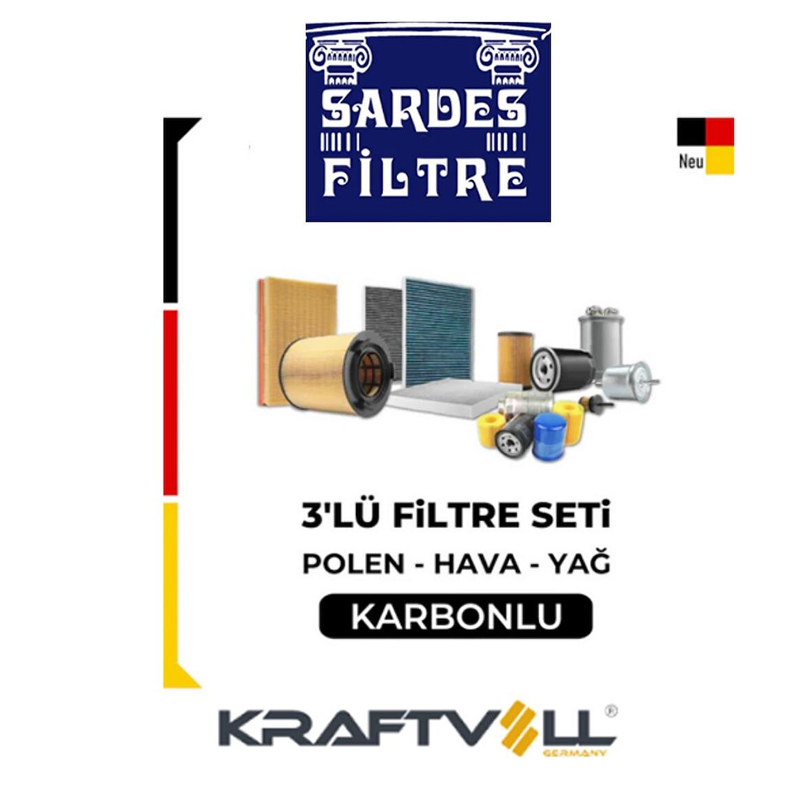 Seat Toledo 1.6 Tdı Filtre Bakım Seti (2012-2016) Arası 3 Lü Set